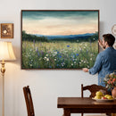 Wildflower Meadow Oil Painting Canvas — Daisy Lavender