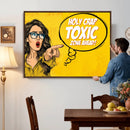 Pop Art Print Bathroom Sign Wall Art Canvas Print — Funny by MyGreatCanvas | Canvas Wall Art Prints | Photo Prints & Wall Decor