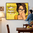 Pop Art Print Bathroom Sign Wall Art Canvas Print — Funny by MyGreatCanvas | Canvas Wall Art Prints | Photo Prints & Wall Decor