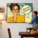Pop Art Print Bathroom Sign Wall Art Canvas Print — Funny by MyGreatCanvas | Canvas Wall Art Prints | Photo Prints & Wall Decor