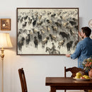 Cowboy Cattle Drive Canvas Wall Art, Western Longhorn Herd by MyGreatCanvas | Canvas Wall Art Prints | Photo Prints & Wall Decor