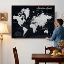 Personalized Push Pin World Map Canvas Wall Art Couples by MyGreatCanvas | Canvas Wall Art Prints | Photo Prints & Wall Decor
