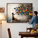 Banksy Graffiti Butterfly Girl Wall Art Canvas Print, Framed by MyGreatCanvas | Canvas Wall Art Prints | Photo Prints & Wall Decor