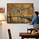 Gustav Klimt Golden Cityscape Wall Art Canvas Print, Framed by MyGreatCanvas | Canvas Wall Art Prints | Photo Prints & Wall Decor