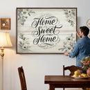 Home Sweet Home Wall Art Canvas Print, Floral Farmhouse by MyGreatCanvas | Canvas Wall Art Prints | Photo Prints & Wall Decor