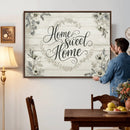 Home Sweet Home Wall Art Canvas Print, Floral Farmhouse by MyGreatCanvas | Canvas Wall Art Prints | Photo Prints & Wall Decor