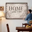 Home Sweet Home Wall Art Canvas Print, Floral Farmhouse by MyGreatCanvas | Canvas Wall Art Prints | Photo Prints & Wall Decor