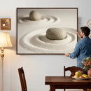 Zen Garden Stone Sand Canvas | Japanese Rock Garden Wall Art by MyGreatCanvas | Canvas Wall Art Prints | Photo Prints & Wall Decor
