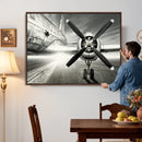 Vintage Airplane Wall Art Canvas Print, Black and White by MyGreatCanvas | Canvas Wall Art Prints | Photo Prints & Wall Decor