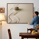 Zen Garden Stone Sand Canvas | Japanese Rock Garden Wall Art by MyGreatCanvas | Canvas Wall Art Prints | Photo Prints & Wall Decor