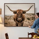 Texas Longhorn Bull Wall Art Canvas Print, Western Farmhouse by MyGreatCanvas | Canvas Wall Art Prints | Photo Prints & Wall Decor