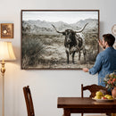 Texas Longhorn Bull Wall Art Canvas Print, Western Farmhouse by MyGreatCanvas | Canvas Wall Art Prints | Photo Prints & Wall Decor
