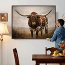 Texas Longhorn Canvas Wall Art Western Bull Desert Moody by MyGreatCanvas | Canvas Wall Art Prints | Photo Prints & Wall Decor