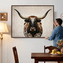 Texas Longhorn Canvas Wall Art Western Bull Desert Moody by MyGreatCanvas | Canvas Wall Art Prints | Photo Prints & Wall Decor