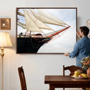 Sailboat Wall Art Canvas Print, Vintage Ship Bow Framed by MyGreatCanvas | Canvas Wall Art Prints | Photo Prints & Wall Decor
