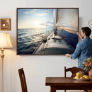 Sailboat Wall Art Canvas Print, Ocean Sunset Sailing Framed by MyGreatCanvas | Canvas Wall Art Prints | Photo Prints & Wall Decor