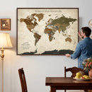 Custom Push Pin World Map Wall Art Canvas Print – by MyGreatCanvas | Canvas Wall Art Prints | Photo Prints & Wall Decor
