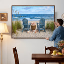 Large Beach Canvas Wall Art Coastal Adirondack Chairs Ocean by MyGreatCanvas | Canvas Wall Art Prints | Photo Prints & Wall Decor