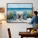 Beach Canvas Wall Art Coastal Adirondack Chairs Ocean by MyGreatCanvas | Canvas Wall Art Prints | Photo Prints & Wall Decor