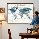 Watercolor World Map Canvas Wall Art Print – Abstract by MyGreatCanvas | Canvas Wall Art Prints | Photo Prints & Wall Decor