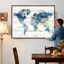 Watercolor World Map Canvas Wall Art Print – Abstract by MyGreatCanvas | Canvas Wall Art Prints | Photo Prints & Wall Decor