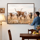 Texas Longhorn Canvas Wall Art, Rustic Farm Animal Photography Print, Farmhouse Country Decor, Western Ranch Art by MyGreatCanvas | Canvas Wall Art Prints | Photo Prints & Wall Decor