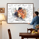Wedding Guest Book Alternative Wall Art Canvas Print, Personalized Wedding Signature Poster, Custom Couple Photo Guestbook Canvas, Bridal Shower Reception Decor by MyGreatCanvas | Canvas Wall Art Prints | Photo Prints & Wall Decor
