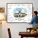 Wedding Guest Book Alternative Wall Art Canvas Print, Personalized Wedding Signature Poster, Custom Couple Photo Guestbook Canvas by MyGreatCanvas | Canvas Wall Art Prints | Photo Prints & Wall Decor