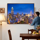 Charlotte Skyline Canvas Wall Art Print – North Carolina Cityscape Photography Print by MyGreatCanvas | Canvas Wall Art Prints | Photo Prints & Wall Decor