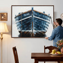 Blue Wooden Rowboat Canvas Wall Art, Coastal Nautical Boat Painting Print for Lake Beach House Decor, Minimalist Maritime Decor Artwork by MyGreatCanvas | Canvas Wall Art Prints | Photo Prints & Wall Decor