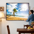 Tropical Beach Canvas Wall Art, Palm Tree Ocean Photo Print, Coastal Living Room Decor, Turquoise Sea Beach House Art, Summer Wall Art by MyGreatCanvas | Canvas Wall Art Prints | Photo Prints & Wall Decor