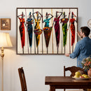 African Folk Art Canvas Wall Art, Colorful African Women Village Painting Print, Tribal Ethnic Home Decor, Vibrant African Art, Living Room by MyGreatCanvas | Canvas Wall Art Prints | Photo Prints & Wall Decor