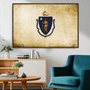 Massachusetts Flag Wall Art Canvas Print