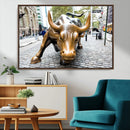 Charging Bull Wall Art Canvas Print