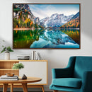 Spectacular autumn view of Braies Lake Wall Art Canvas Print by MyGreatCanvas | Canvas Wall Art Prints | Photo Prints & Wall Decor