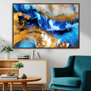 Blue Orange Marble Fluid Effect Canvas Wall Art Print by MyGreatCanvas | Canvas Wall Art Prints | Photo Prints & Wall Decor
