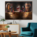 Wine and Barrels Wall Art Canvas Print by MyGreatCanvas | Canvas Wall Art Prints | Photo Prints & Wall Decor