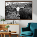 Western Home Wall Art Canvas Print, Framed Texas Longhorn by MyGreatCanvas | Canvas Wall Art Prints | Photo Prints & Wall Decor