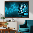 Music and Microphone Wall Art Canvas Print by MyGreatCanvas | Canvas Wall Art Prints | Photo Prints & Wall Decor