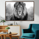 Black and White Lion Canvas Wall Art – Animal Print Artwork by MyGreatCanvas | Canvas Wall Art Prints | Photo Prints & Wall Decor