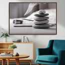 Burning Incense and Zen Stones Buddhism Wall Art, Zen Stones