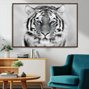 Black and White Tiger Wall Art Animal Canvas Print