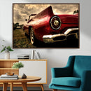 Red Classic Car Wall Art Canvas Print