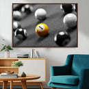 Wall Art Pool Table and Balls Canvas Print by MyGreatCanvas | Canvas Wall Art Prints | Photo Prints & Wall Decor