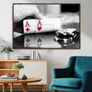Aces Poker Art Poker Game Wall Art Canvas Print