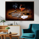Whiskey Cigar Wall Art Canvas Print Kitchen Wall