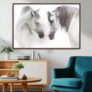 White Horse Wall Art Animal Canvas Print