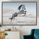 Prancing Horse Desert Large Wall Art Canvas Print – Majestic