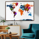 World Map Canvas Print – Detailed Map of the World Wall Art by MyGreatCanvas | Canvas Wall Art Prints | Photo Prints & Wall Decor