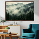 Captivating Misty Forest Wall Art Premium Canvas Print a